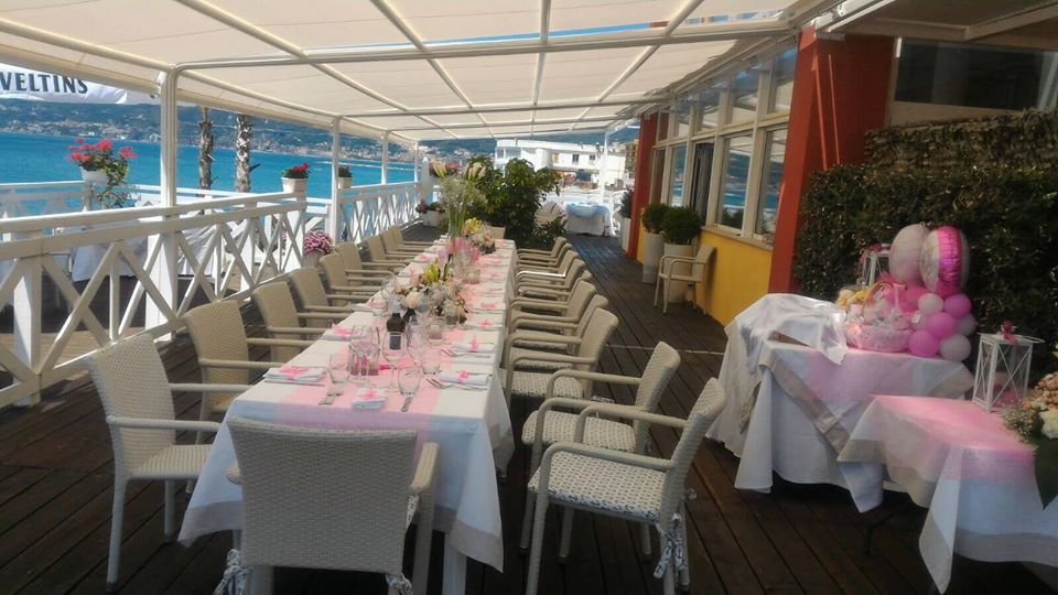 Allestimento cerimonia sulla terrazza Miramare